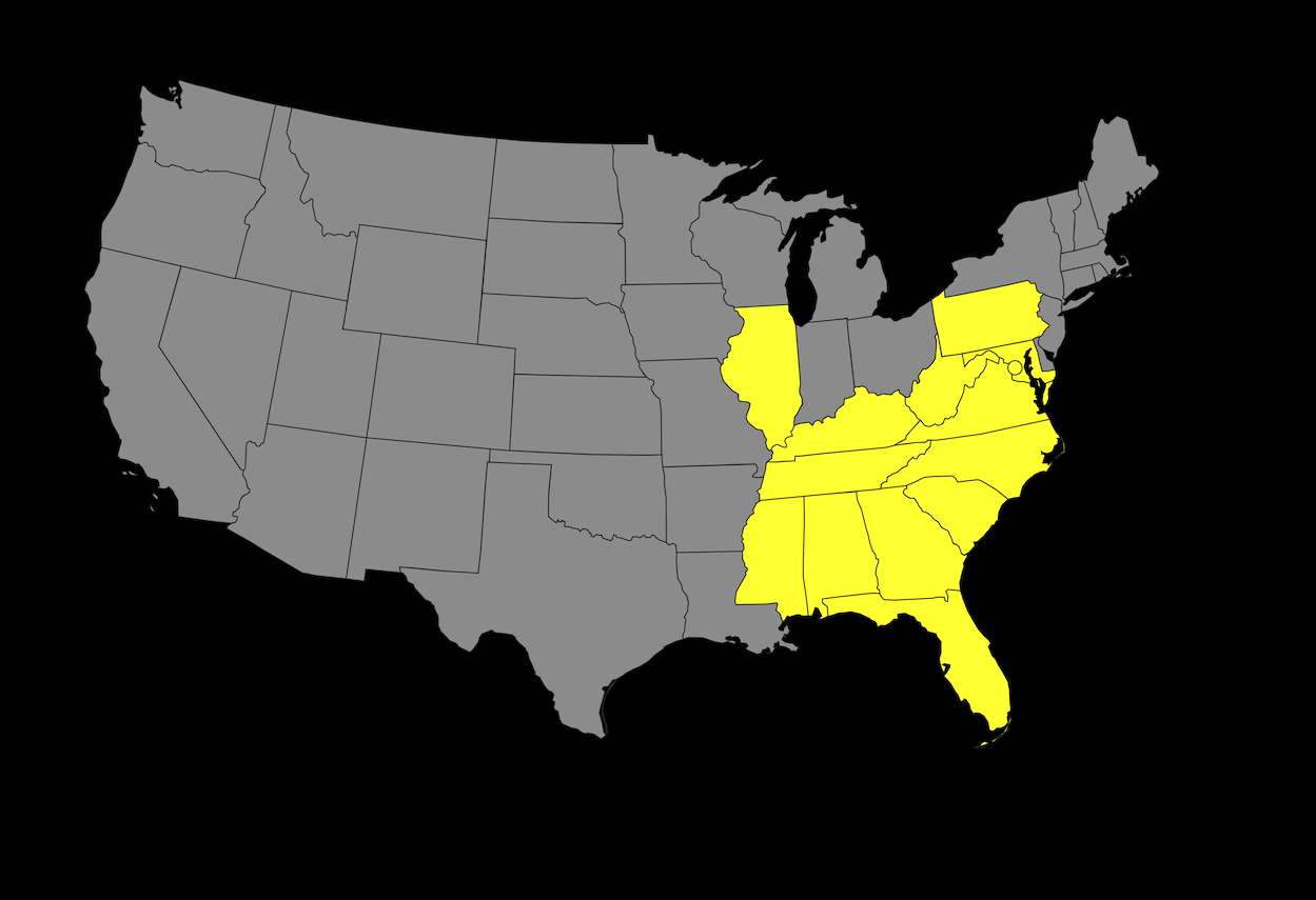 Southeast Energy Solutions service area map